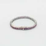 Real Ruby Silver Bracelet with Diamonds – Vintage Style Handcrafted Gemstone Bracelet - Image 2