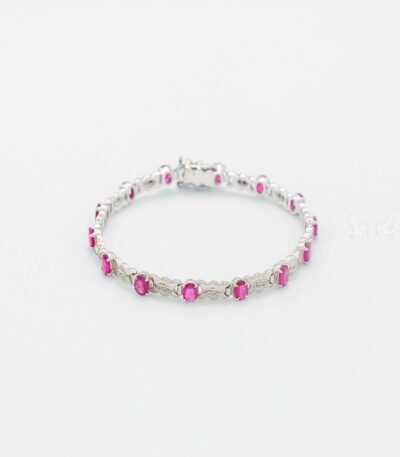 Ruby Silver Bracelet