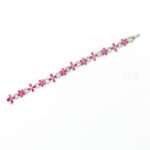 Ruby Silver Bracelet with Diamonds