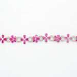 Ruby Silver Bracelet with Diamonds