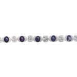 Handcrafted Star Ruby Silver Bracelet with Cubic Zirconia - Image 5