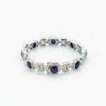 Handcrafted Star Ruby Silver Bracelet with Cubic Zirconia