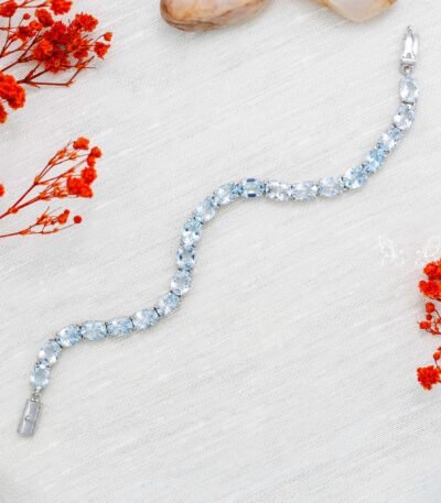 Aquamarine Silver bracelet