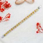 golden topaz silver bracelet