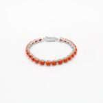 Coral Silver Bracelet