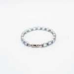Natural Aquamarine 925 Sterling Silver Bracelet with Ruby Accents - Image 4