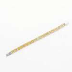 Golden Topaz Zircon Gemstone 92.5 Sterling Silver Bracelet | Natural Stone Jewelry - Image 3