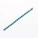 Natural Green Onyx Silver Bracelet in 92.5 Sterling Silver | Handmade Silver Jewelry - Image 2