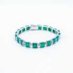 Green Onyx Silver Bracelet