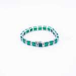 Green Onyx Silver Bracelet
