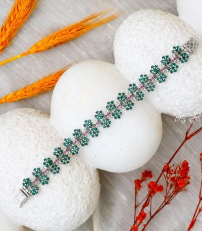 Emerald Flower Bracelet