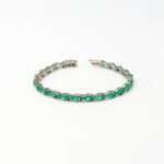 Pear-Cut Natural Emerald Bracelet