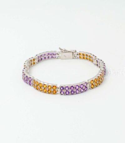 Amethyst Bracelet with citrine
