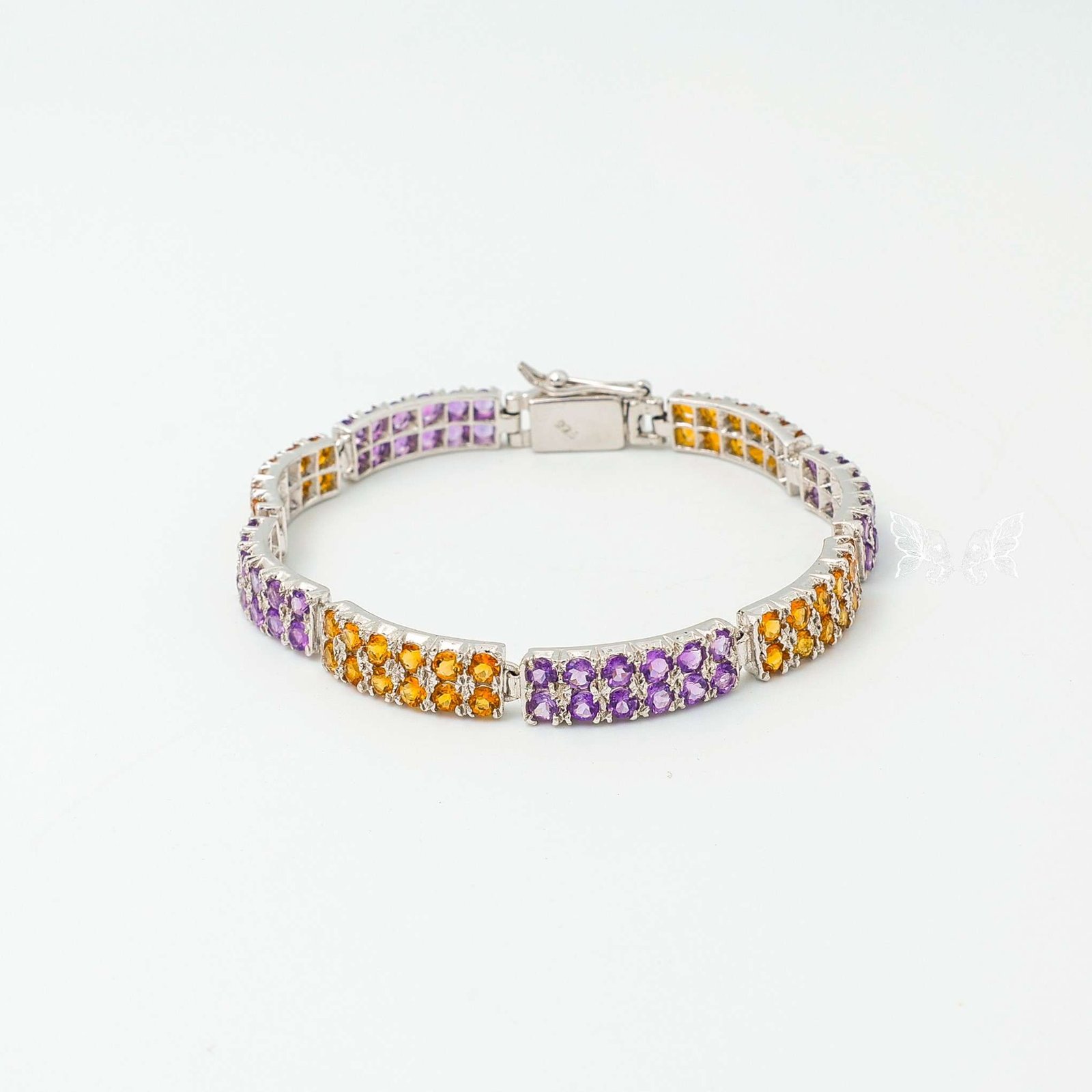 _82A1401 Amethyst Bracelet with citrine