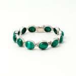 Silver malachite Bracelet