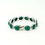 Silver malachite Bracelet