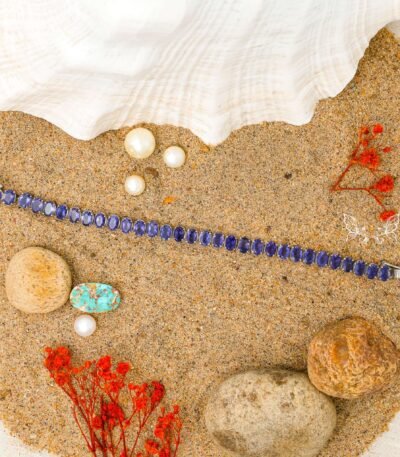 Iolite Silver Bracelet