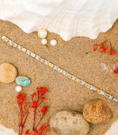 Silver Golden Citrine Bracelet