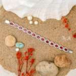 Garnet Silver Bracelet
