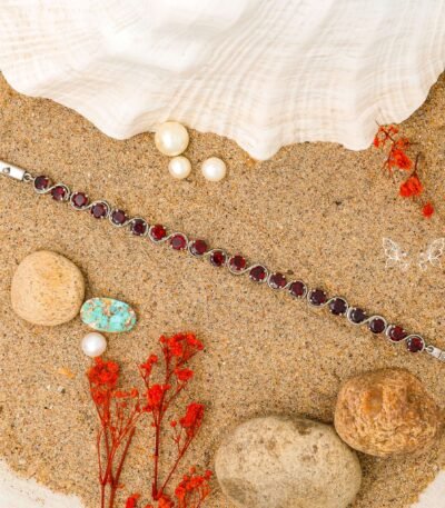Garnet Tennis Bracelet