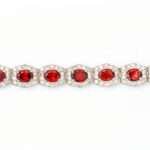 Garnet Silver Bracelet