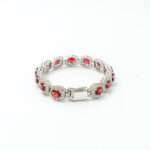 Garnet Silver Bracelet