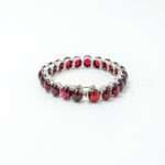 Garnet Silver Bracelet