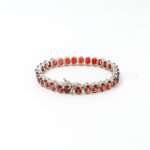 Handcrafted Natural Garnet Bracelet, 925 Solid Sterling Silver Gift for Her - Image 3