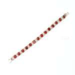 Garnet Silver Bracelet