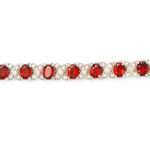 Garnet Silver Bracelet