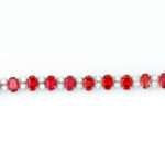 Garnet Silver Bracelet