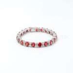Garnet Silver Bracelet