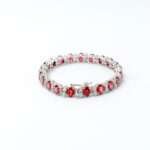 Garnet Silver Bracelet