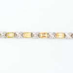 Silver Golden Citrine Bracelet