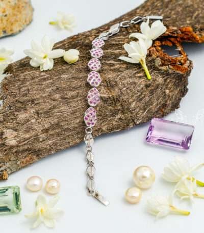 Silver Ruby Bracelet