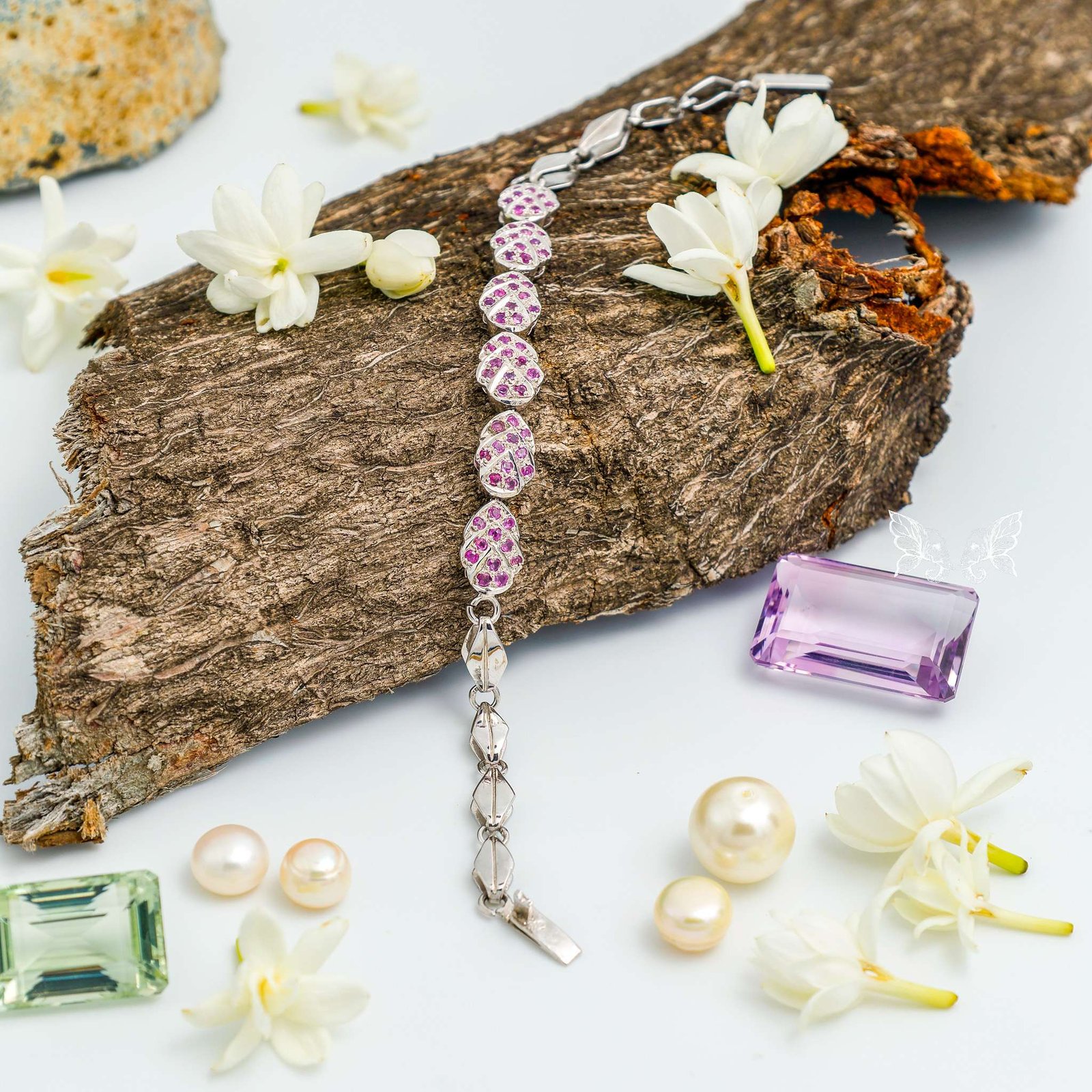 _82A2037 Silver Ruby Bracelet