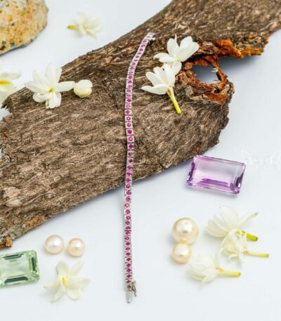 Ruby Silver Bracelet