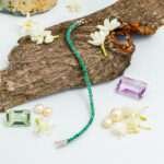 Real Green Emerald Gemstone Tennis Bracelet | 925 Sterling Silver Indian Jewelry