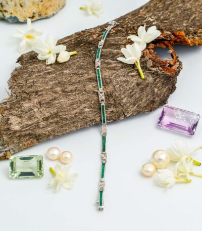 Emerald Gemstone Bracelet