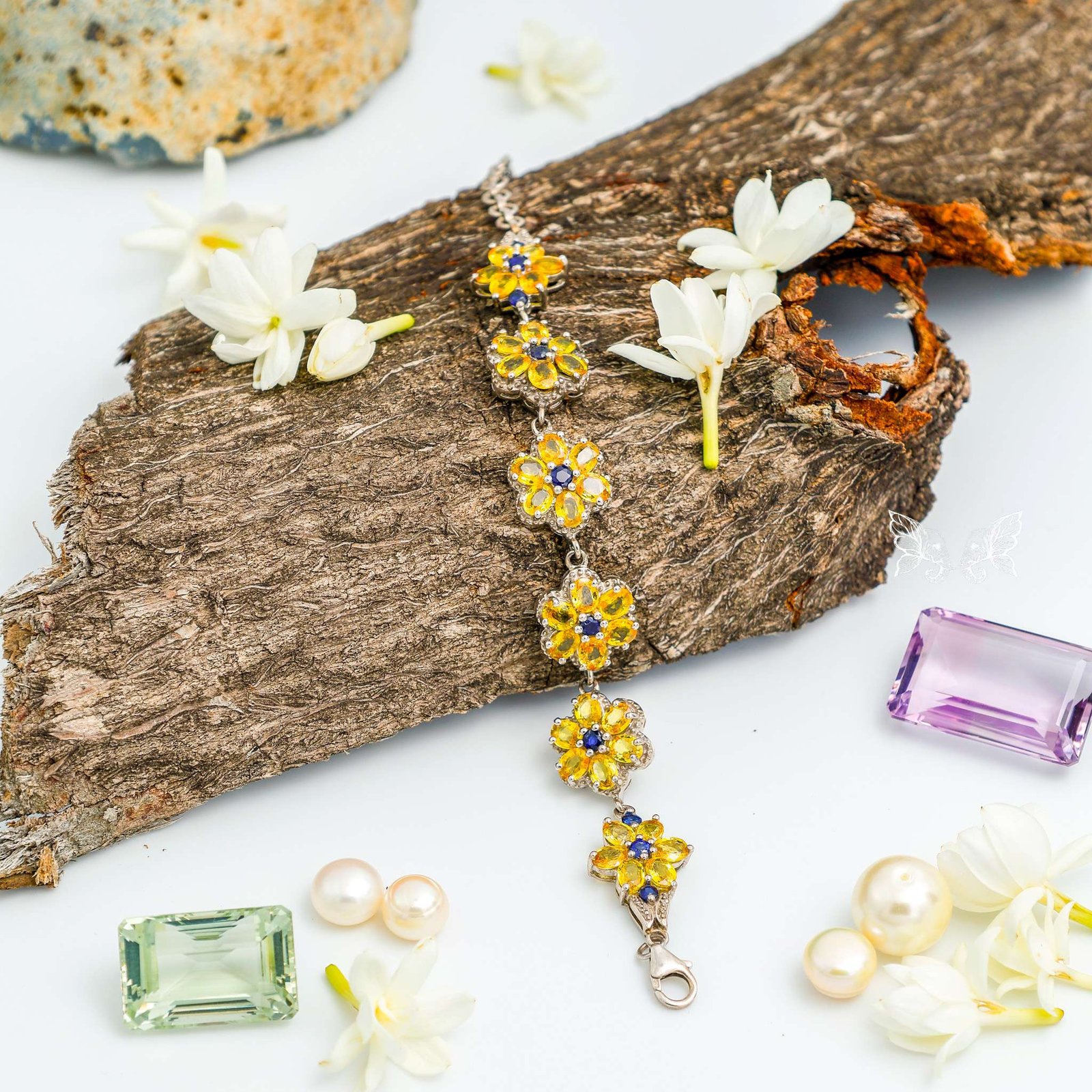 Silver Flower Bracelet