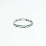 Natural emerald Silver Bracelet