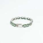 Natural emerald Silver Bracelet