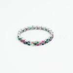 Bracelet with Ruby Sapphire Emerald