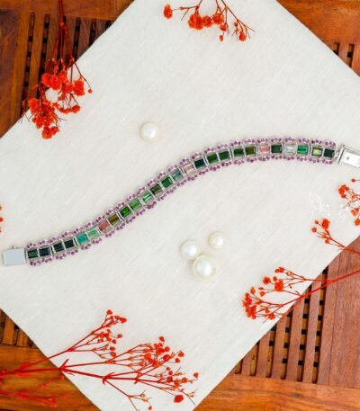 tourmaline silver bracelet