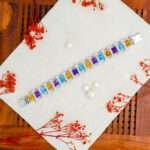 Blue Topaz, Citrine & Amethyst 92.5 Sterling Silver Halo Bracelet