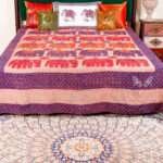 Applique Work Bed Cover