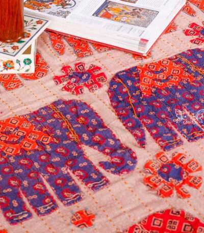Applique Work Bed Cover