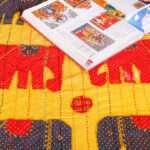Hand Stitched Kantha Ajrakh Applique Work Bed Cover – Handmade Cotton Patchwork Bedspread, King Size 90 × 108 Inches - Image 4