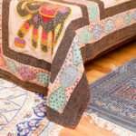Appliqué Work Bed Cover with Hand Stitched Kantha  – Handmade Cotton Patchwork Bedspread, King Size 90 × 108 Inches - Image 2