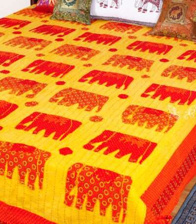 Applique Work Bed Cover